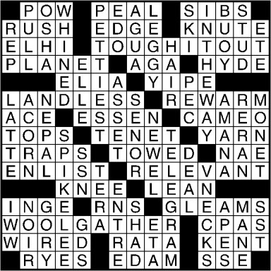 Crossword puzzle answers: September 26, 2016