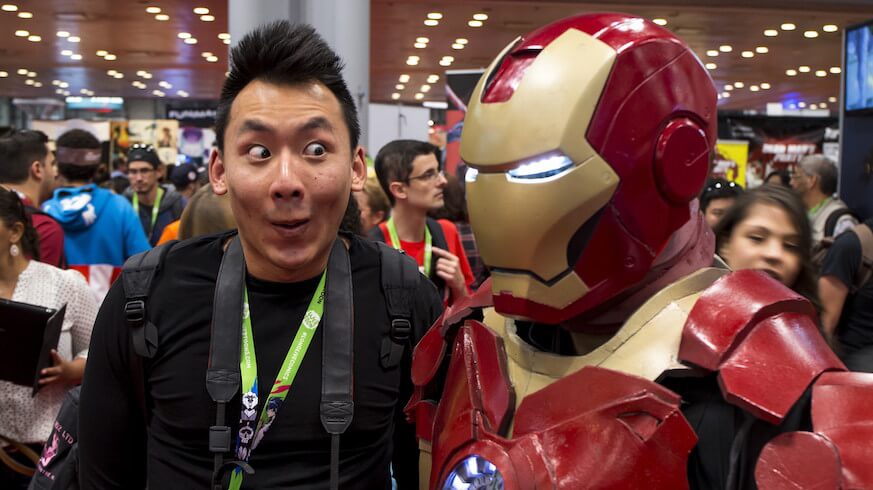 This guy is making the most of his New York Comic Con. Be like him. Photo: Getty Images