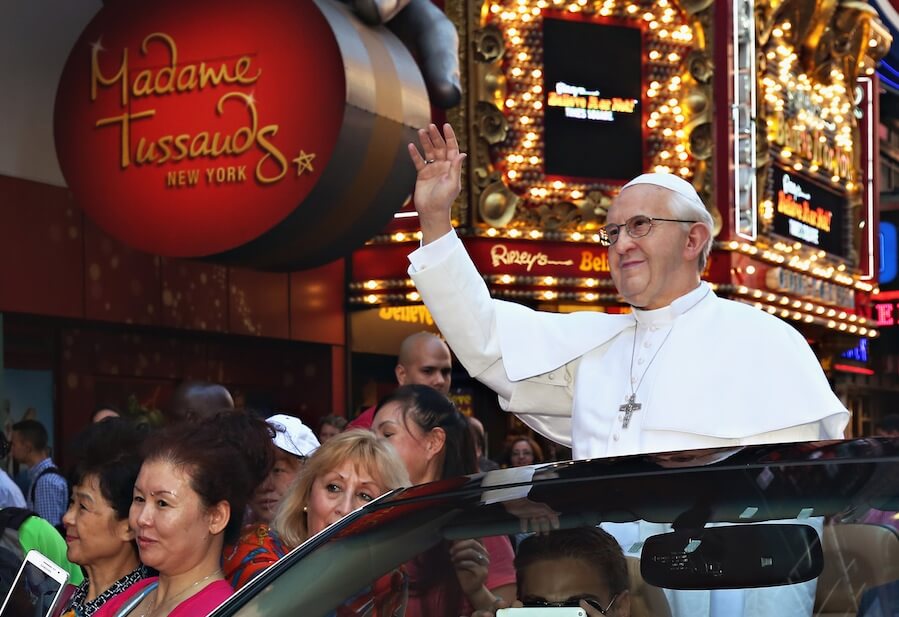 Frenzy over pope wax figure prompts police response