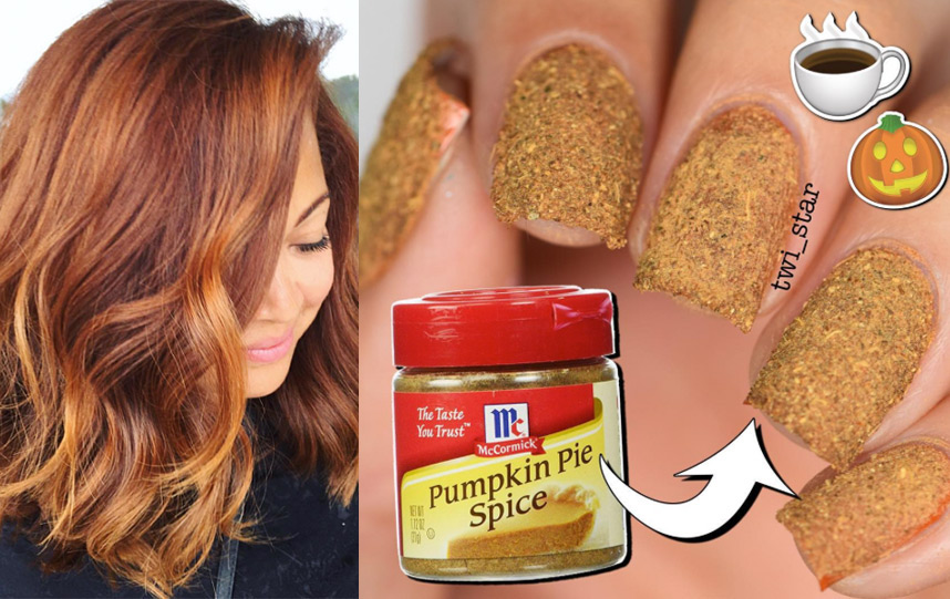 Pumpkin spice hair and nails are a thing this fall