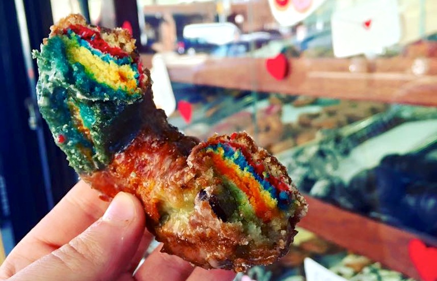 Keep chasing that rainbow, this time in a doughnut