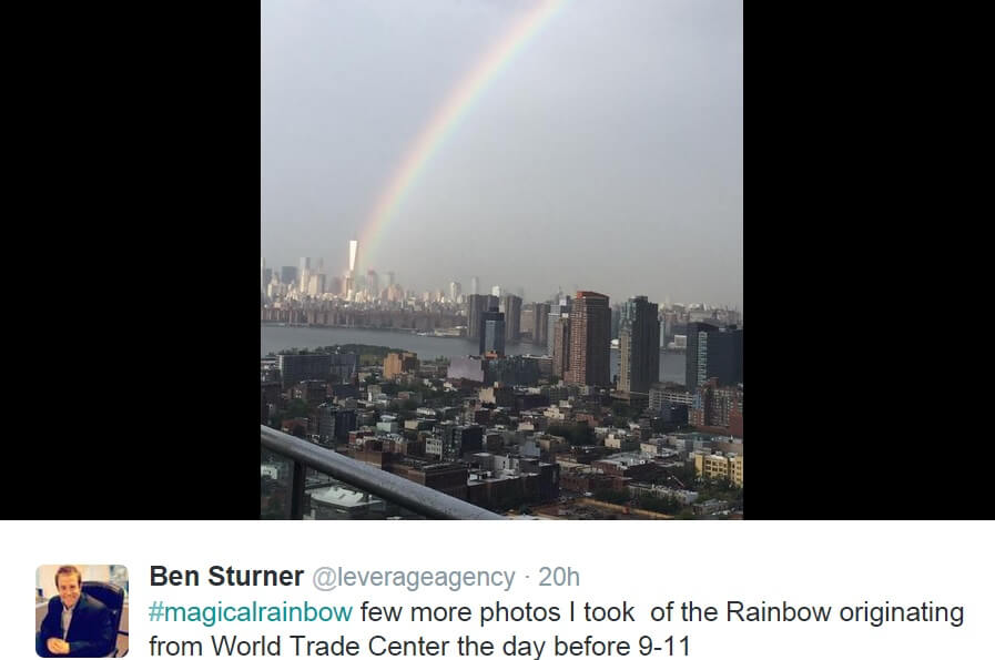 A rainbow over One World Trade comforts nation as we remember 9/11