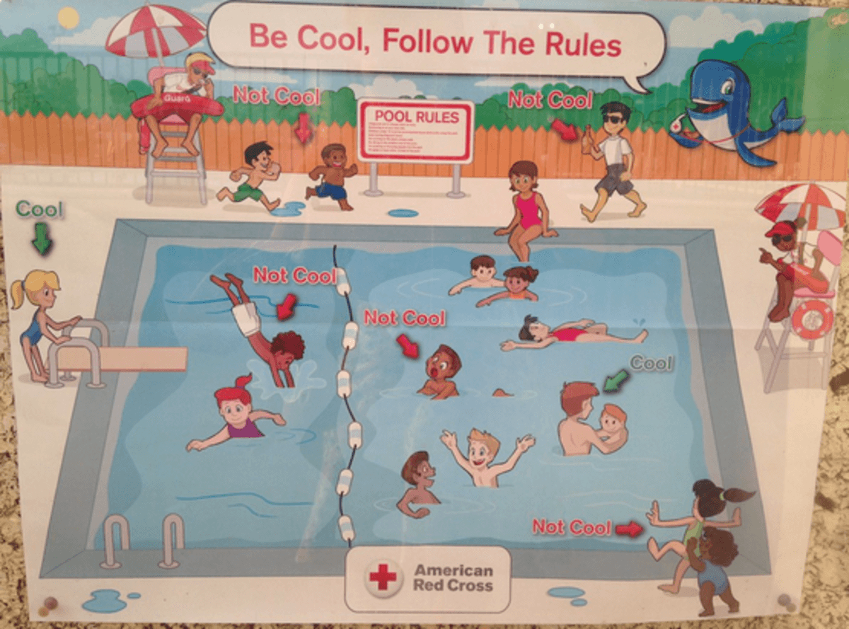 Red Cross accused of racism for pool safety poster