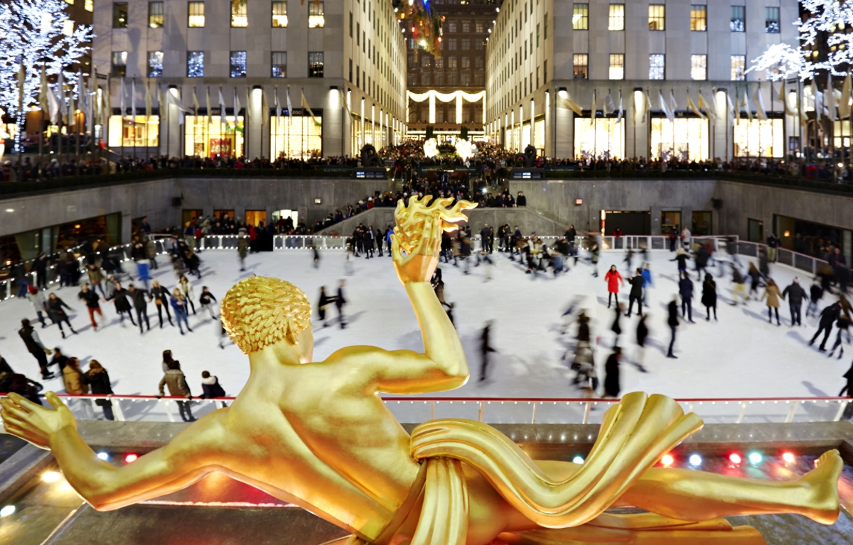 The Rockefeller Center ice skating rink reopens this week