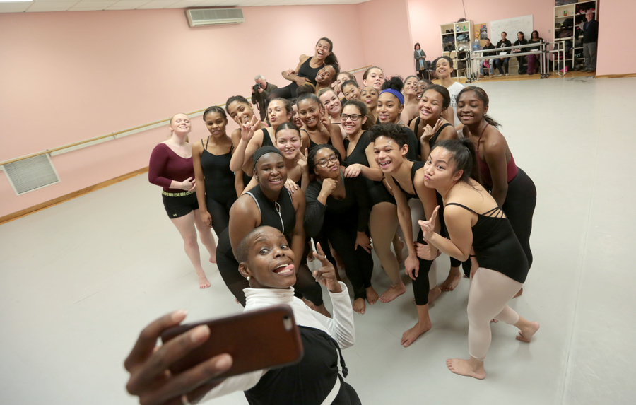Alvin Ailey dancers get local students moving