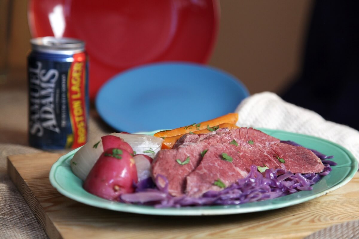 Recipe: Beer-brined corned beef and red cabbage
