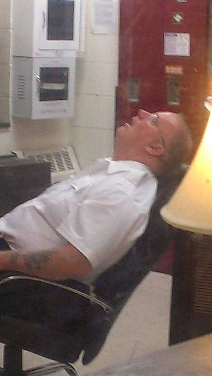Photo: MBTA worker caught sleeping on the job