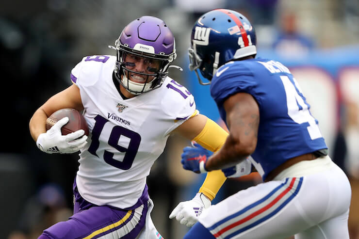 Adam Thielen put up two touchdowns against the Giants in Week 5. (Photo: Getty Images)