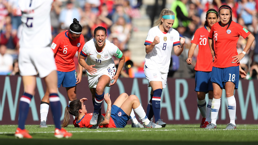 Carli Lloyd scored two as the USWNT defeated Chile on Sunday. (Photo: Getty Images)