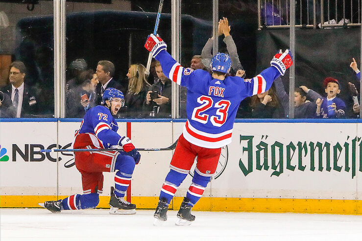 Filip Chytil scored in his first game back with the Rangers on Tuesday night. (Photo: Getty Images)