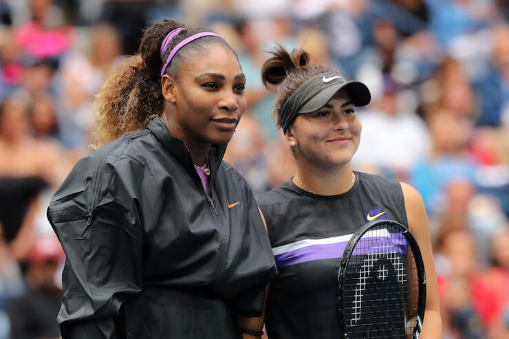 Serena Williams (left) and Bianca Andreescu (right). (Photo: Getty Images)