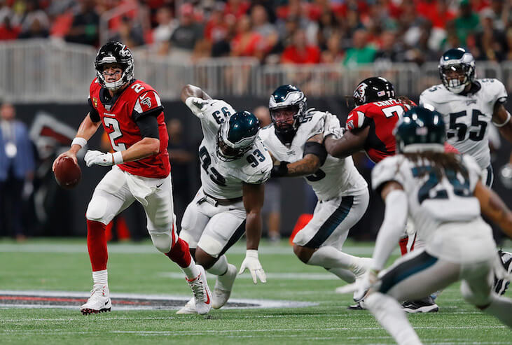 Matt Ryan and the Falcons squeaked out a Week 2 win over the Eagles. (Photo: Getty Images)