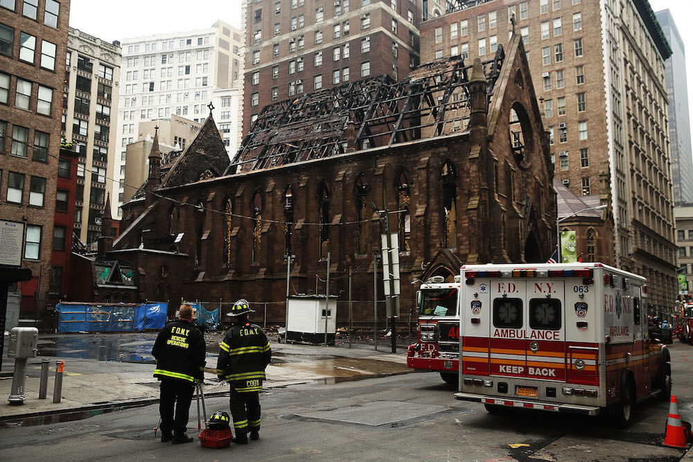 Fire that destroyed landmark Manhattan Serbian church caused by candles: FDNY