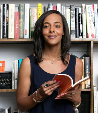 National Book Foundation Executive Director Lisa Lucas is seen in this undated handout photo