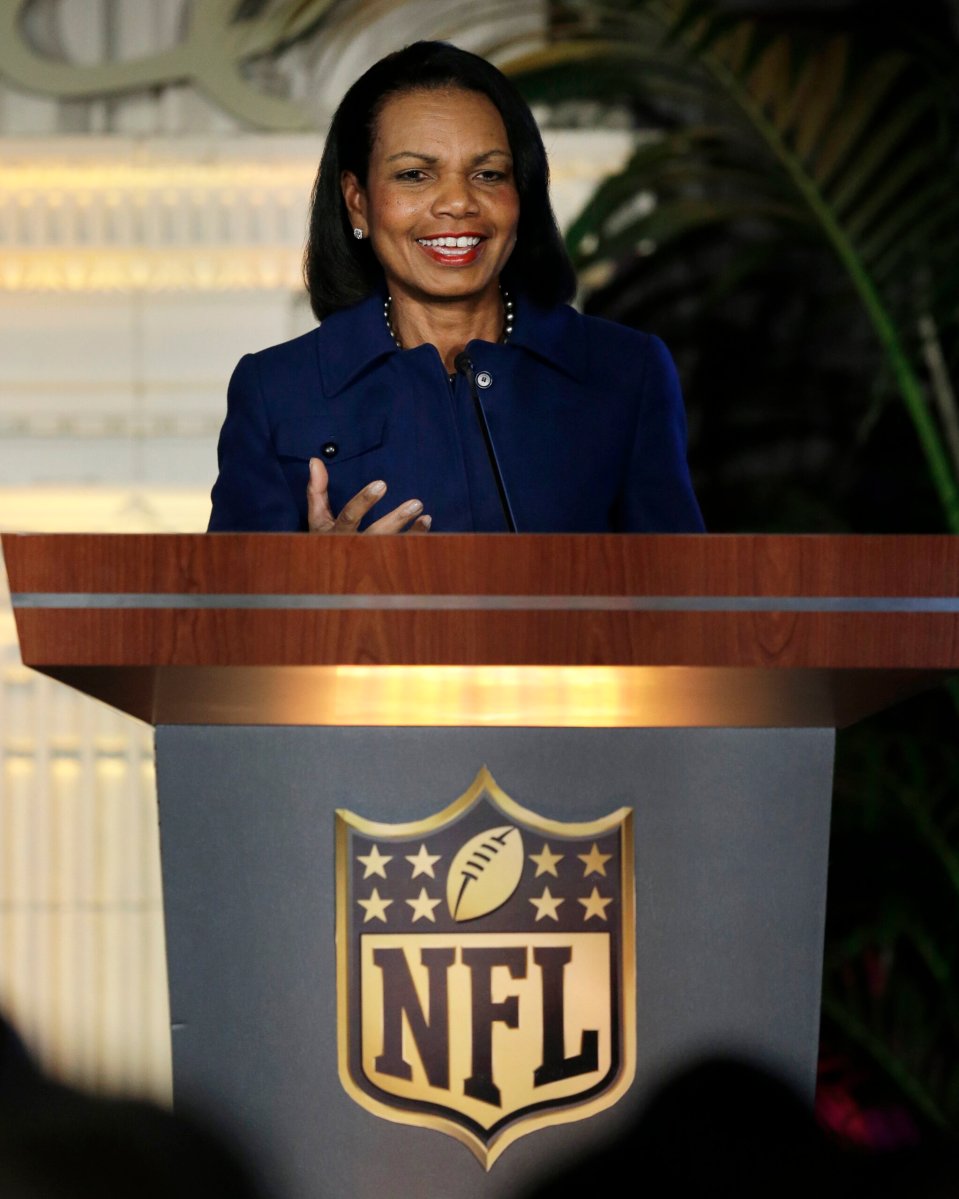 Broncos Condoleezza Rice Football