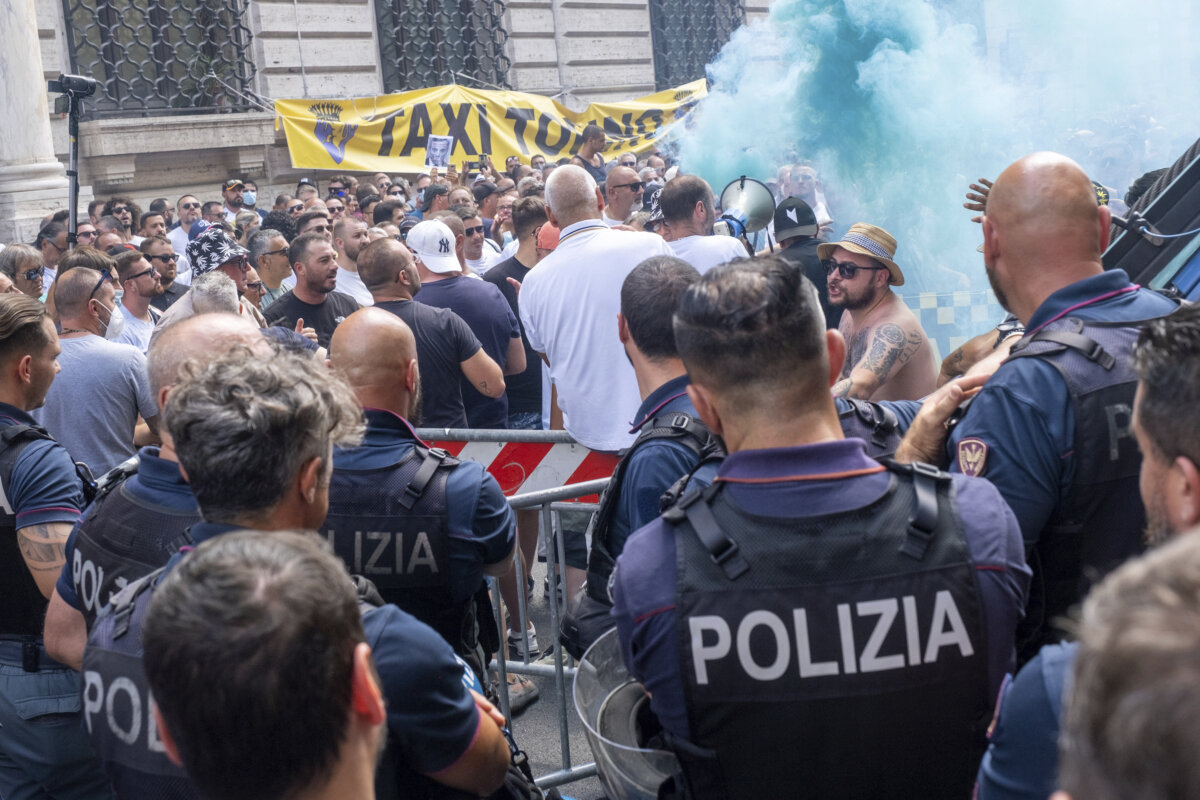 Italy Taxi Protest
