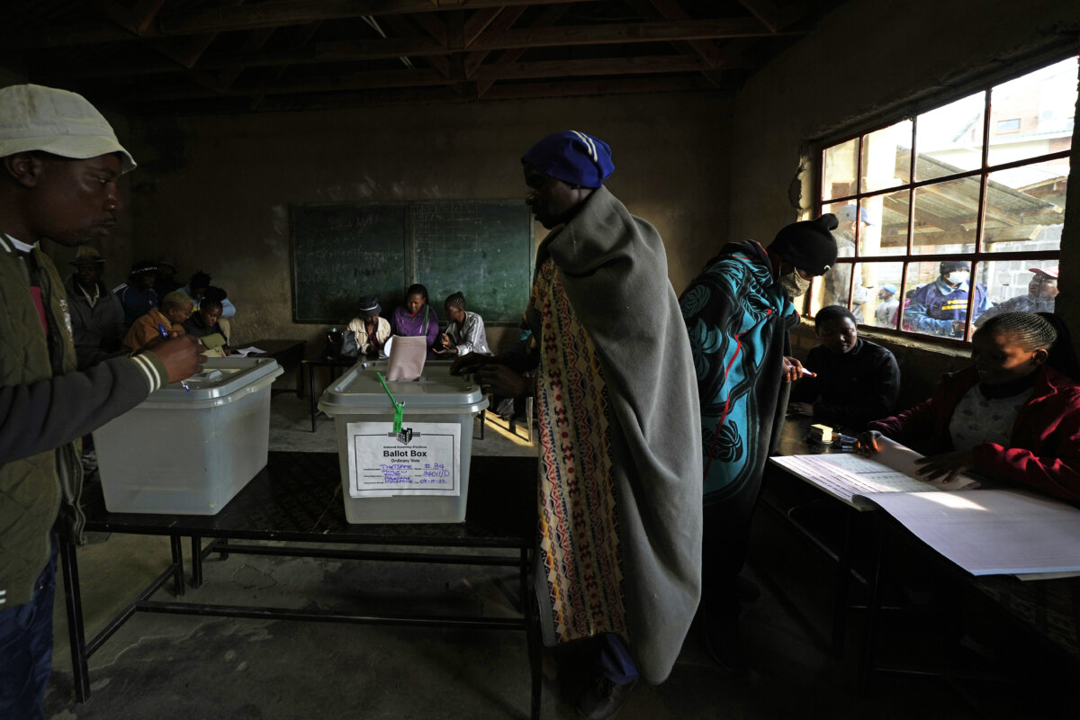 APTOPIX Lesotho Elections