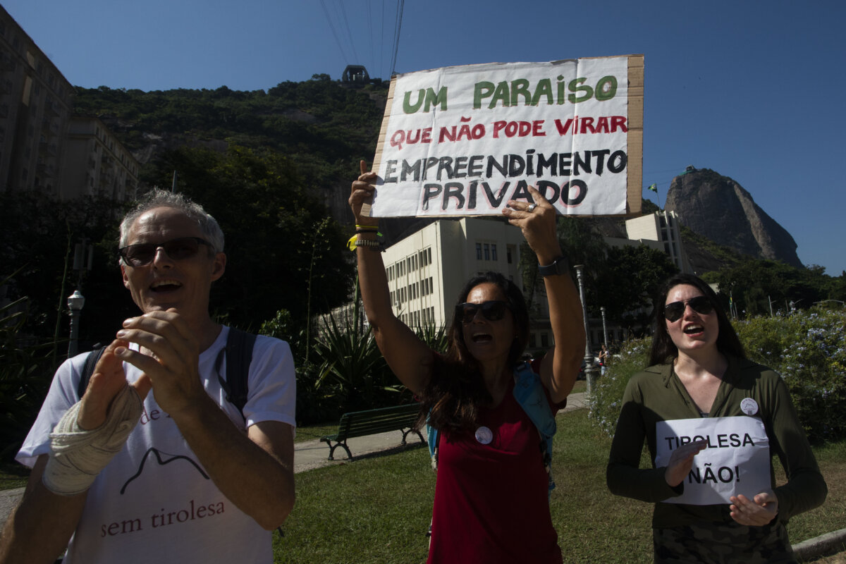 Brazil Sugar Loaf Mountain Protest