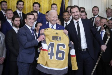 Biden Golden Knights Hockey
