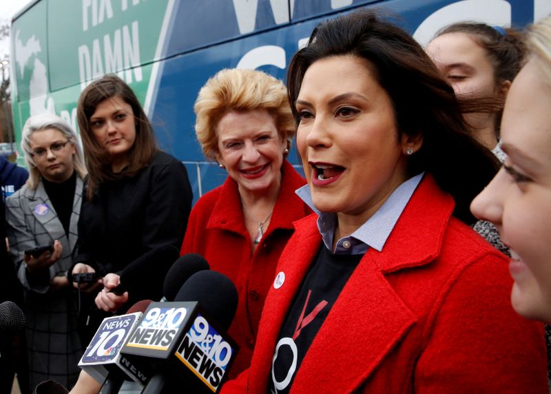 FILE PHOTO: Michigan’s Gretchen Whitmer arrives to vote in East