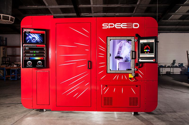 A view of the SPEE3D advanced manufacturing machine, which can