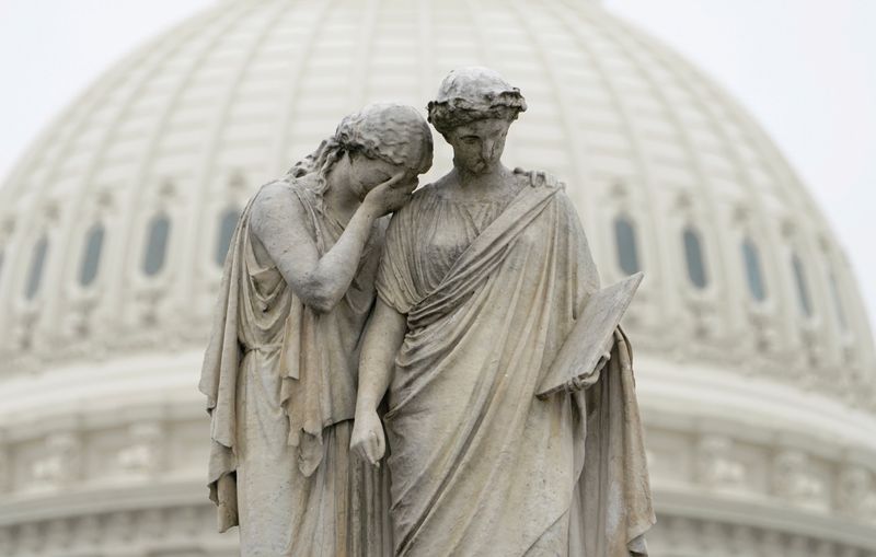 FILE PHOTO: Statue at the U.S. Capitol as the Senate