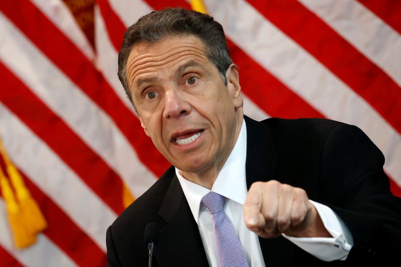 FILE PHOTO:  New York Governor Andrew Cuomo holds daily