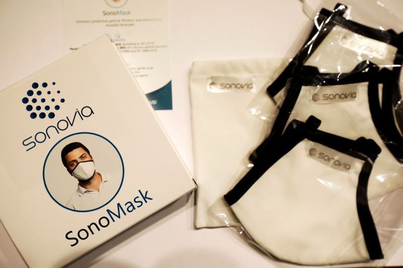 FILE PHOTO: Packaging of Israel’s Sonovia Ltd’s washable and reusable