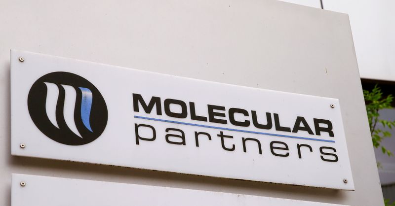 Logo of Molecular Partners is seen in Schlieren