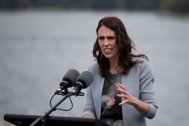 FILE PHOTO: New Zealand Prime Minister Ardern speaks during a