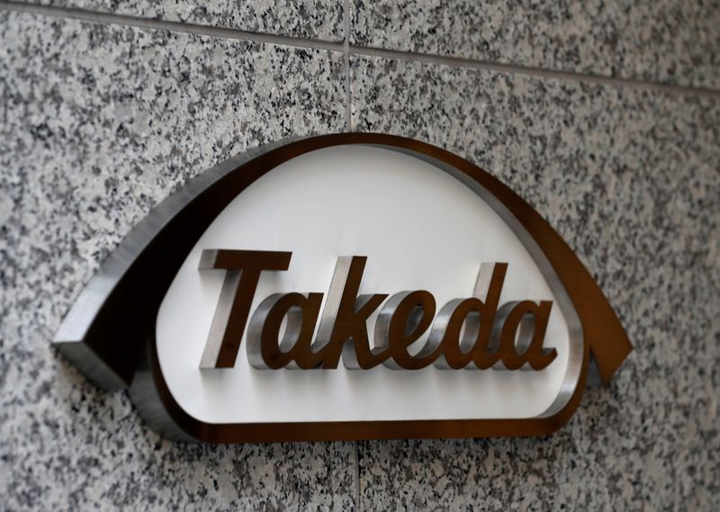 FILE PHOTO: Takeda Pharmaceutical’s logo is seen at its headquarters