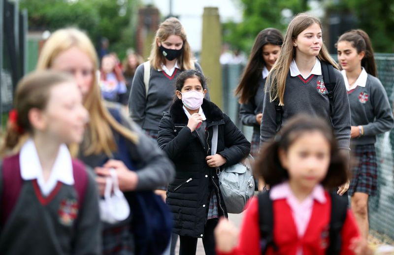British schools reopen amid the coronavirus disease (COVID-19) outbreak