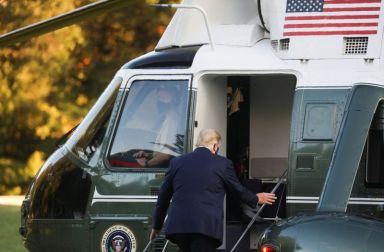 FILE PHOTO: U.S. President Trump boards the Marine One helicopter