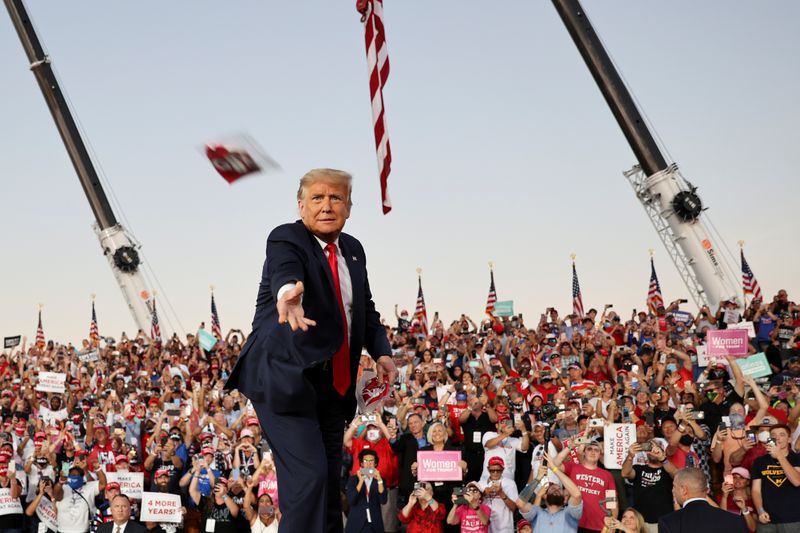 FILE PHOTO: U.S. President Donald Trump holds a campaign rally