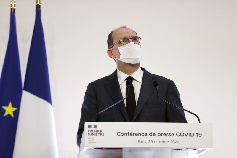 French government holds a news conference on new lockdown measures,