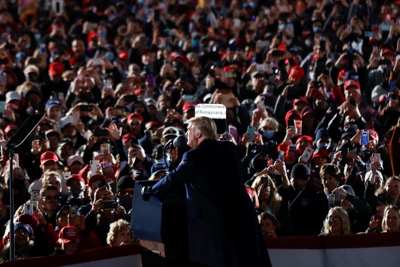 U.S. President Donald Trump attends campaign events in Pennsylvania