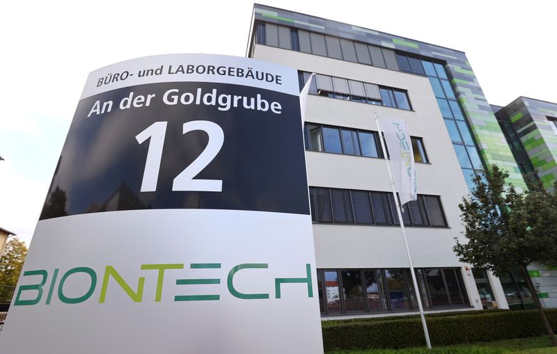 FILE PHOTO: The headquarters of German biotech firm BioNTech is