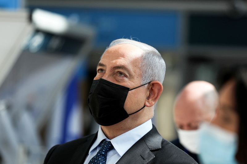 FILE PHOTO: Israeli Prime Minister Benjamin Netanyahu visits the new
