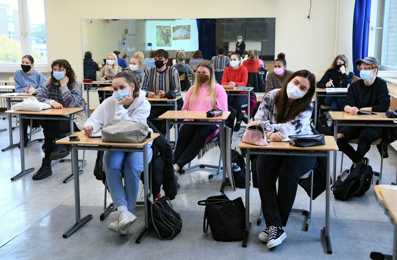 FILE PHOTO: School resumes in Berlin after autumn holidays during