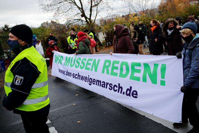 Demonstration against the government’s COVID-19 restrictions in Berlin