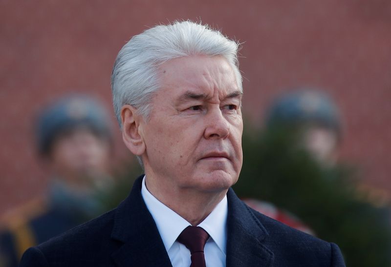 Mayor of Moscow Sobyanin attends a wreath laying ceremony to