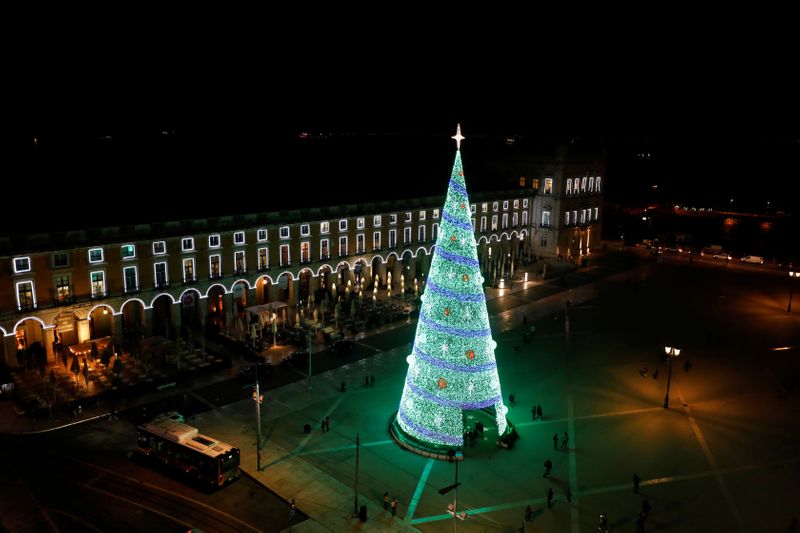 FILE PHOTO: A Christmas tree is seen at Comercio square