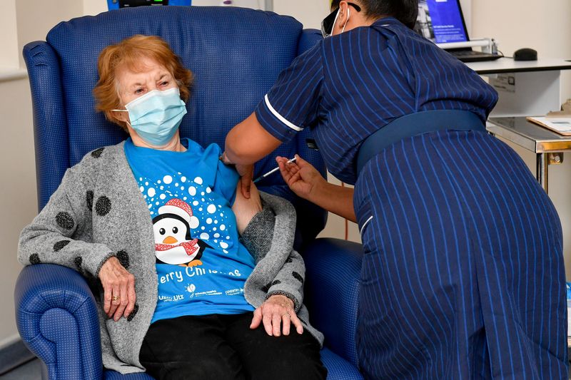 Margaret Keenan, 90, is the first patient in Britain to