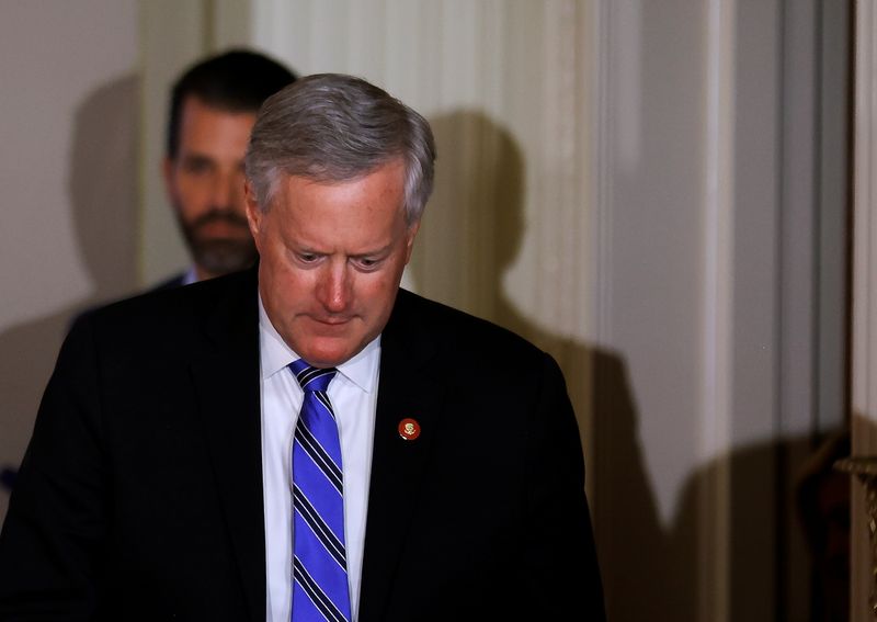 White House Chief of Staff Mark Meadows arrives for U.S.