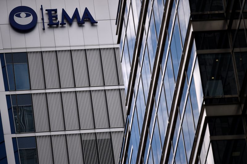 The headquarters of the European Medicines Agency (EMA), is seen