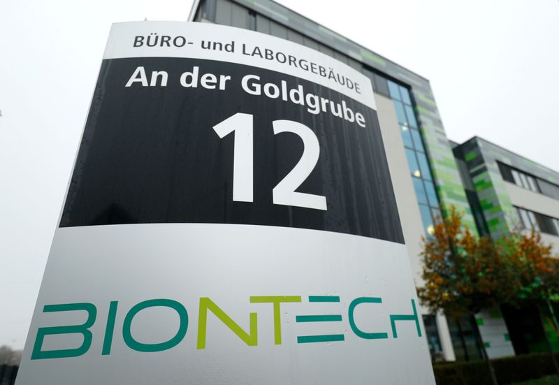 FILE PHOTO: The headquarters of biopharmaceutical company BioNTech are seen