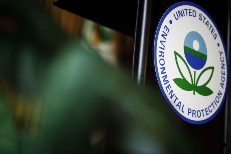 The U.S. Environmental Protection Agency (EPA) sign is seen on