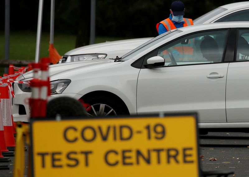 FILE PHOTO: A drive-through testing centre following the outbreak of