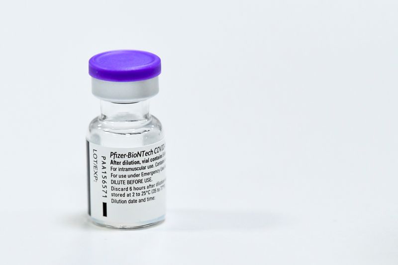 The first Pfizer/BioNTech COVID-19 vaccines for Belgium are defrosted at