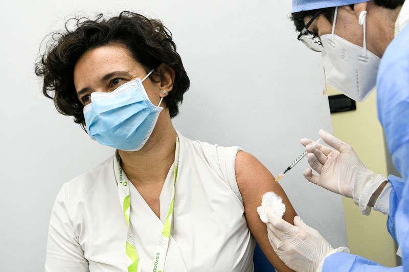 FILE PHOTO: Italy begins vaccinations against coronavirus disease (COVID-19)